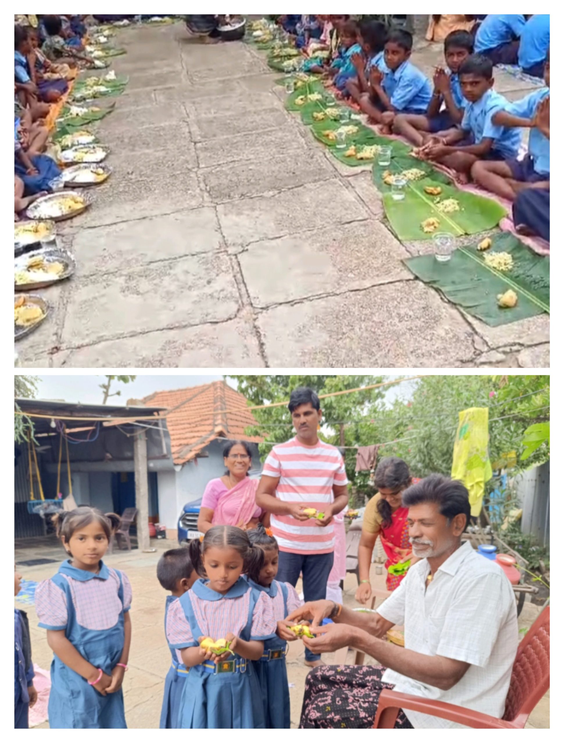 ಮಕ್ಕಳ ದಿನಾಚರಣೆ ನಿಮಿತ್ತ ಮಕ್ಕಳಿಗೆ ಶಾಲಾ ಮಕ್ಕಳಿಗೆ ಬೋಜನದ ವ್ಯವಸ್ಥೆ ಕಲ್ಪಿಸಿದ ದಂಪತಿಗಳು