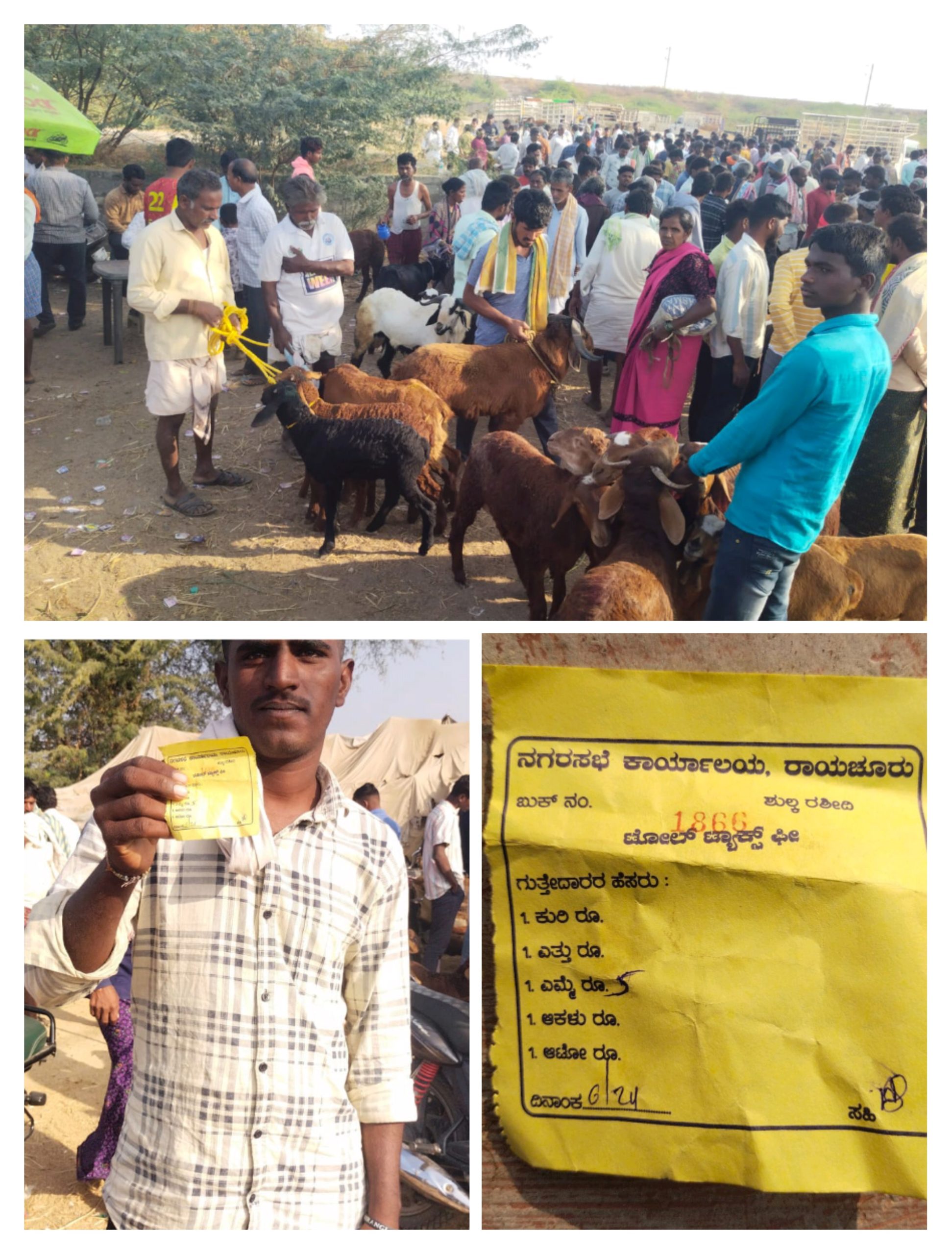 ಕುರಿ ಸಂತೆಯಲ್ಲಿ ಅಕ್ರಮ ಶುಲ್ಕ ವಸೂಲಿ: ಜಾಣ ಕುರುಡಾದ ನಗರಸಭೆ- ರೈತರಿಗೆ ಹೊರೆ