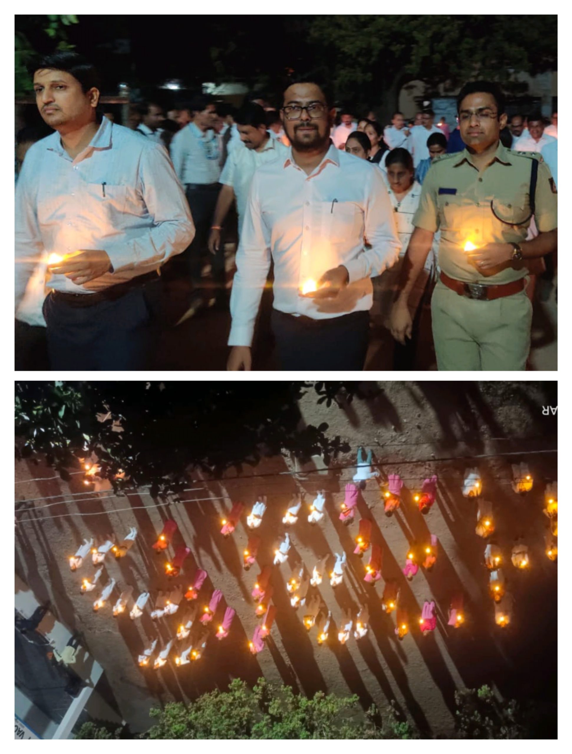 ದೀಪಗಳ ಬೆಳಕಿನಲ್ಲಿ ಬೆಳಗಿದ ಮತದಾನ ಜಾಗೃತಿ: ಸ್ವೀಪ್ ಸಮಿತಿಯಿಂದ ವಿನೂತನ ಜಾಗೃತಿ ಕಾರ್ಯಕ್ರಮ