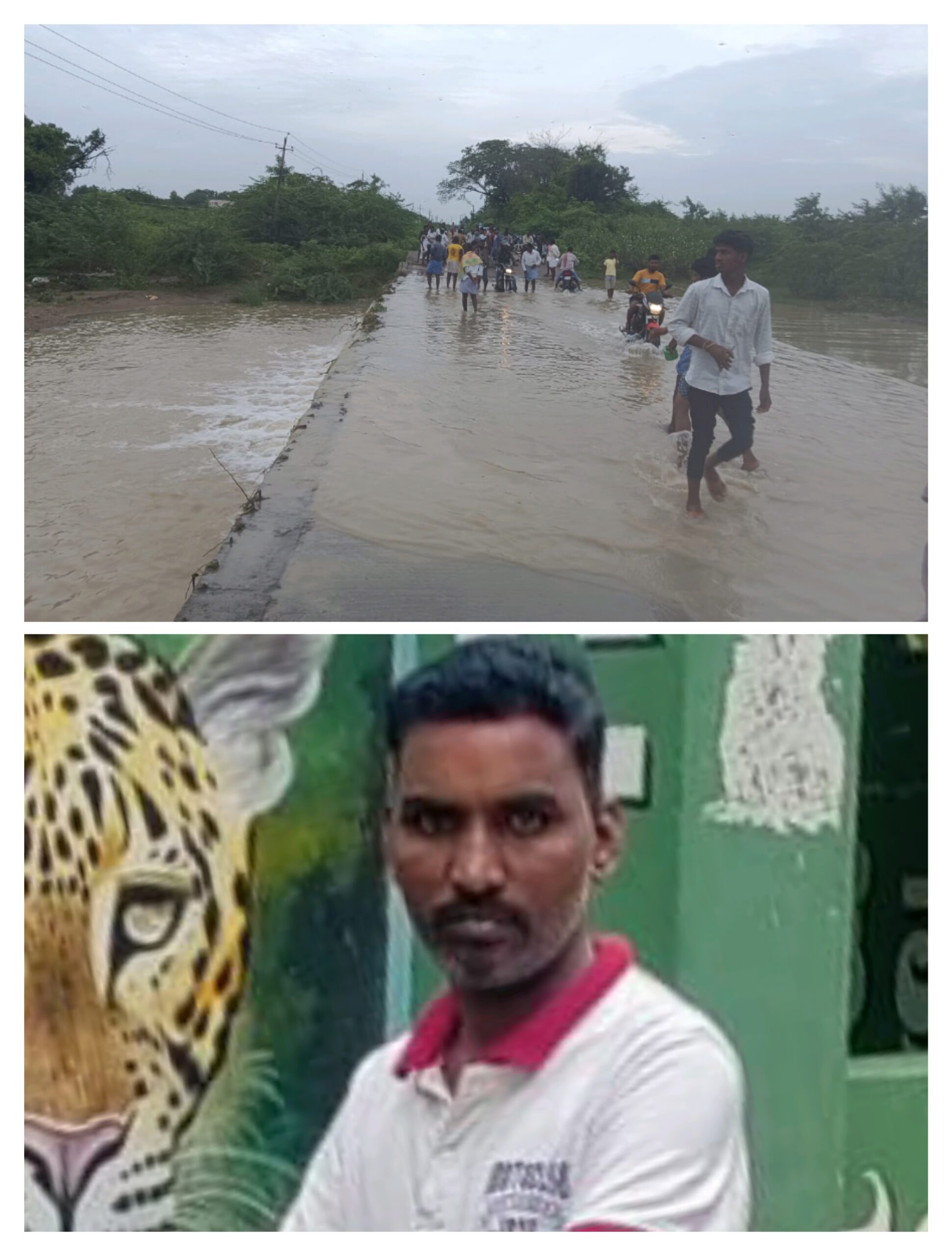 ತುಂಬಿ ಹರಿದ ಹಳ್ಳ, ದಾಟುವ ವೇಳೆ ರಬಸಕ್ಕೆ ಕೊಚ್ಚಿ ಹೋದ ವ್ಯಕ್ತಿ