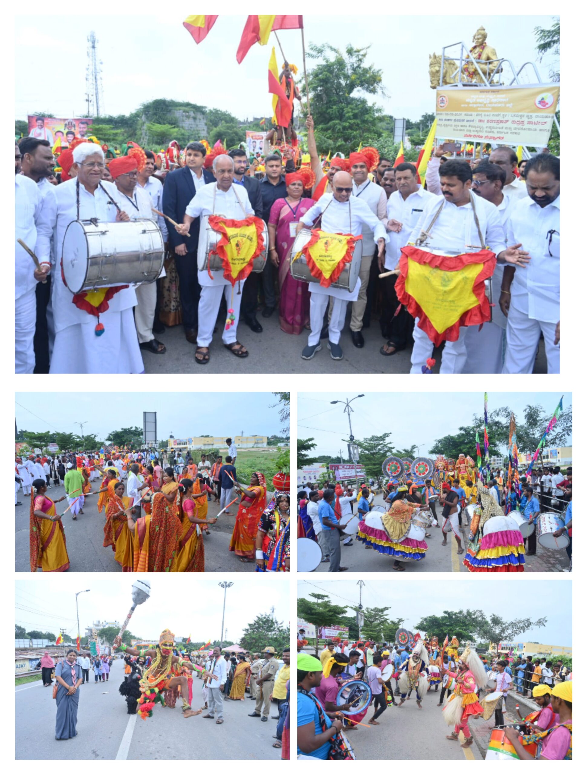 ಗೋಕಾಕ್ ಚಳವಳಿಯ ಹಿನ್ನೋಟ- ಮುನ್ನೋಟ ಕಾರ್ಯಕ್ರಮ, ವಿವಿಧ ಕಲಾ ತಂಡಗಳ ಮೆರವಣಿಗೆ ಸಚಿವರಿಂದ ಅದ್ದೂರಿ ಚಾಲನೆ